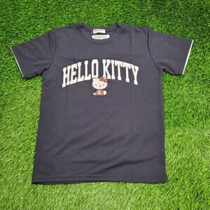 Hello-Kitty Sanrio Shirt Women Large 20x26 Navy White